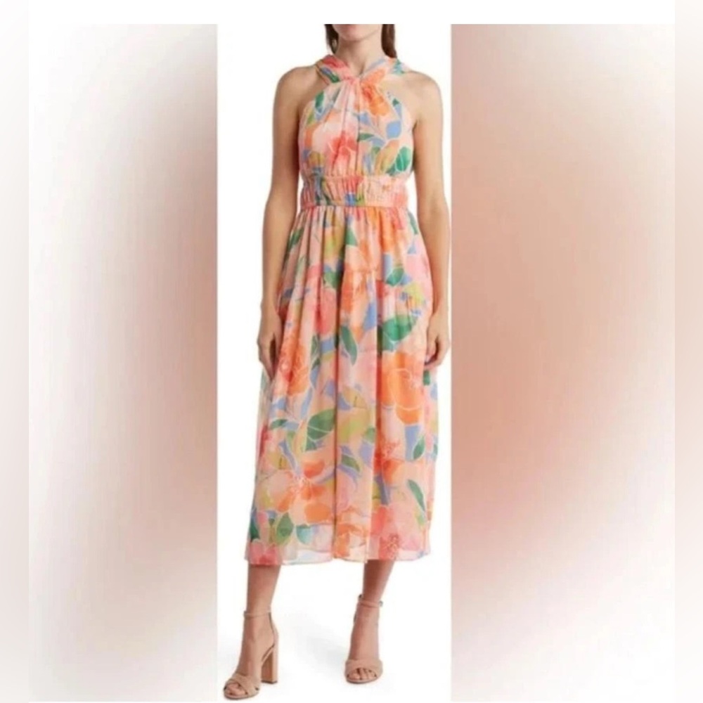 NEW WITH TAGS MAGGY LONDON Halter Maxi Dress